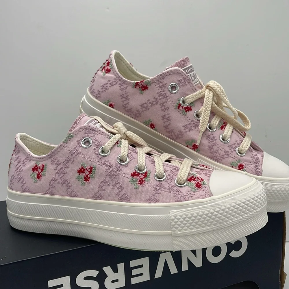 Converse WMNS Platform Sneakers A13660C CTAS LIFT OX SUMMIT PINK/VINTAGE WHITE